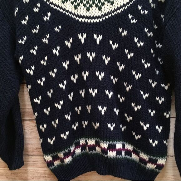 VINTAGE HUNTINGTON RIDGE SKI STYLE SWEATER IN NAVY BLUE‎ - Picture 5 of 6